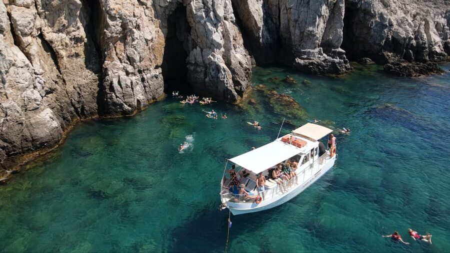 Faliraki: Boat Trip to Afantou Caves, Antony Quinn, Ladiko - Anthony Quinn Bay: the strongest stop