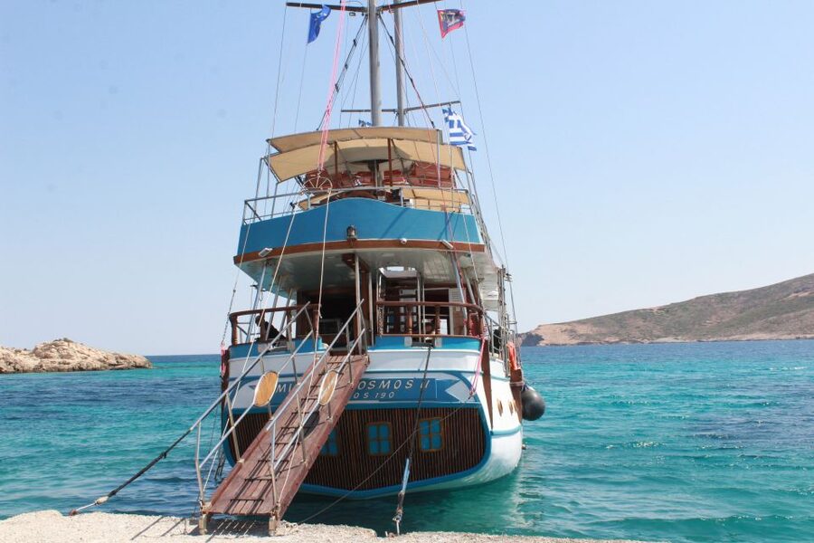 From Ag Anna: Rina's Cave and Ano and Kato Koufonisi Cruise - The onboard lunch is more than a snack