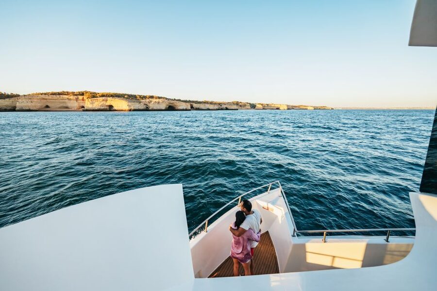 From Albufeira: Sunset Cruise and Beach BBQ with Open Bar - Leaving Albufeira Marina in the late afternoon