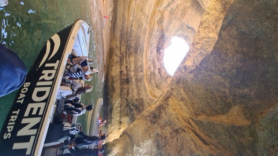 From Armação de Pêra: Benagil Caves and Beaches Boat Tour - Arriving at Benagil Cave
