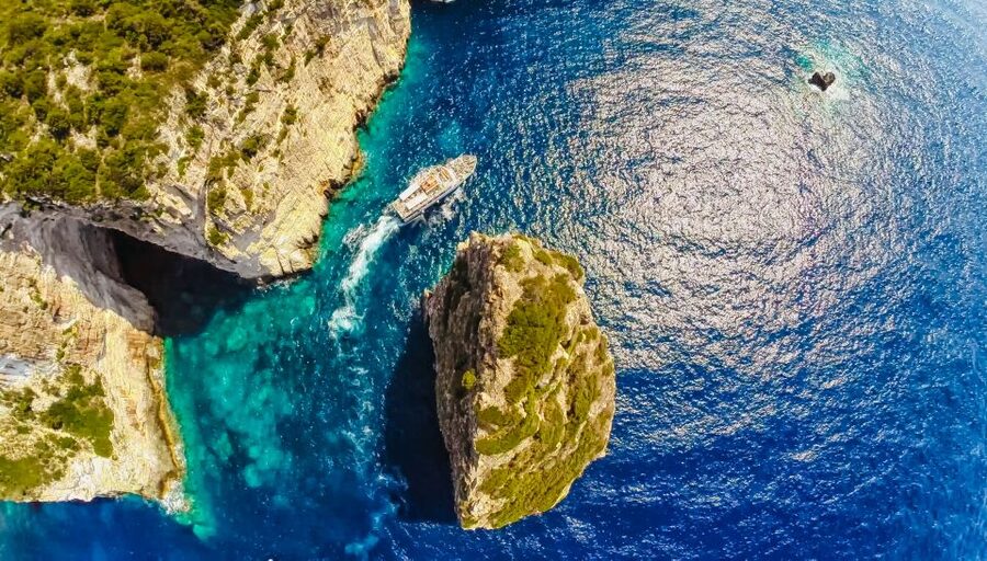 From Corfu: Day Cruise to Paxos, Antipaxos, and Blue Caves - Antipaxos and the one-hour swim