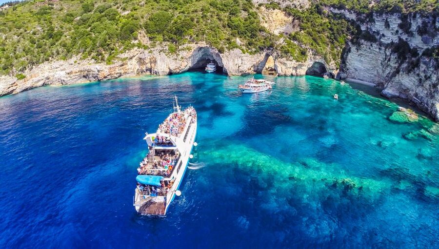 From Corfu: Day Cruise to Paxos, Antipaxos, and Blue Caves - Gaios gives you two hours on land