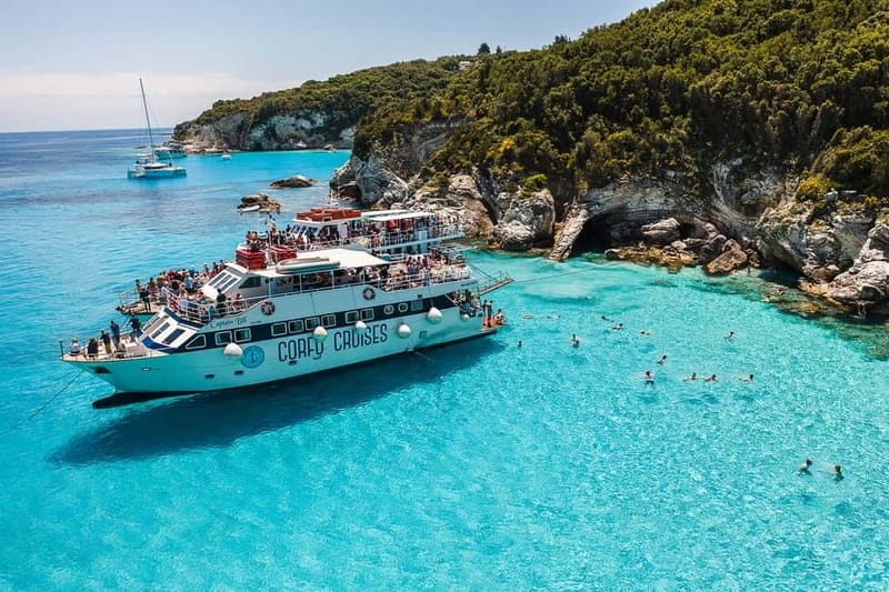 From Corfu: Day Cruise to Paxos, Antipaxos, & the Blue Caves - The long crossing from Corfu