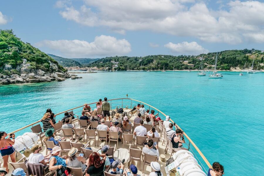 From Corfu Island: Antipaxos & Paxos Blue Caves Boat Cruise - The Blue Caves are a short but memorable stop