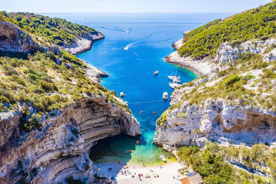 From Hvar: Blue Cave, Green Cave & 5 Islands Speedboat Tour - Blue Cave on Biševo: Beautiful, Popular, and Weather Dependent