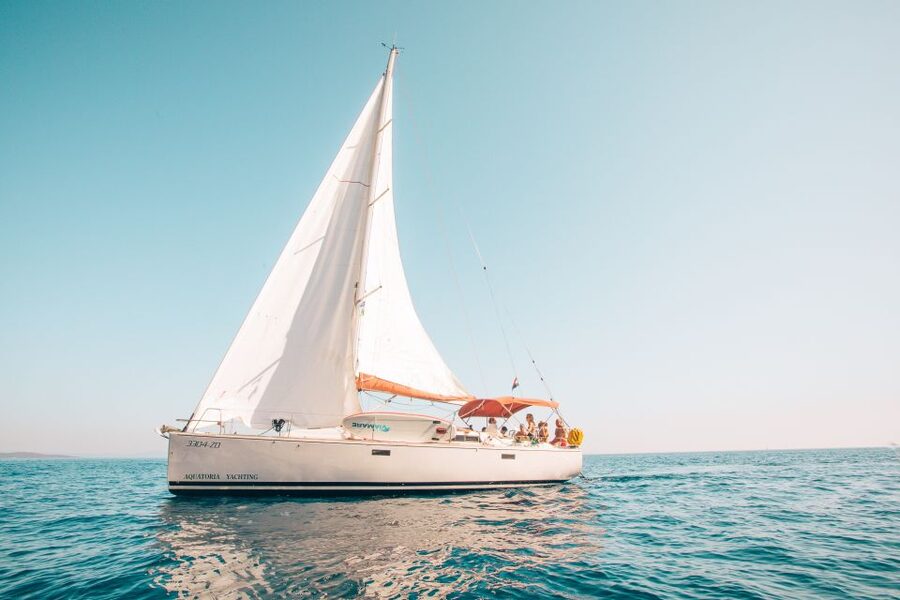 From Hvar: Boat Tour to Pakleni Islands on a Comfort Yacht - Leaving Hvar Harbour on a 36-foot yacht