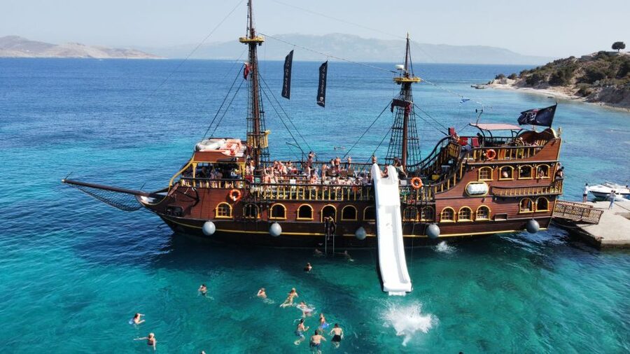 From Kos: 3-Island Pirate Cruise with Lunch and Waterslide - Kalymnos: the stop that deserves your attention