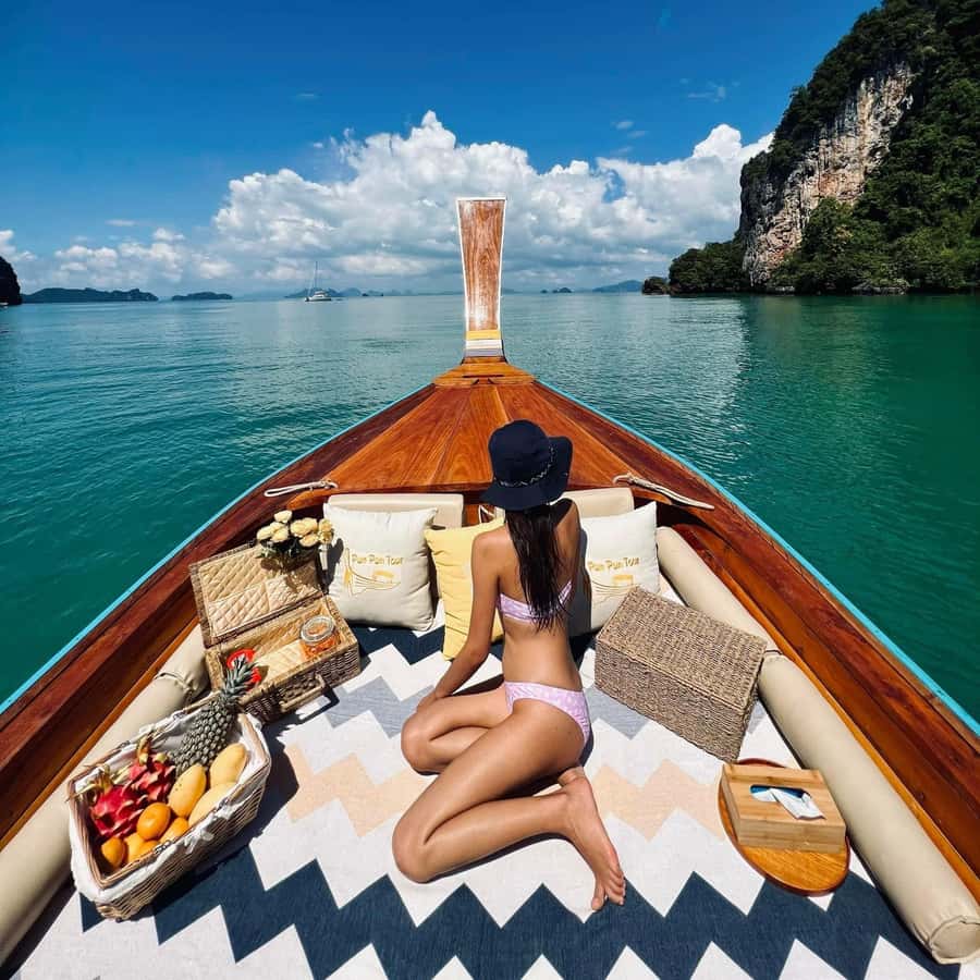 From Krabi : Private Luxury Longtail Boat - Setting out from Nopparat Park Pier