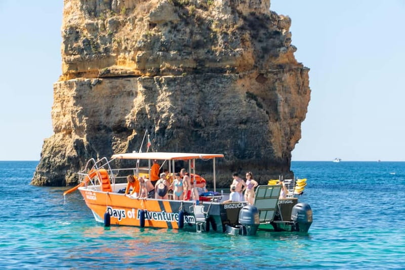 From Lagos: Ponta da Piedade Caves Kayak Tour from Catamaran - The Swim, Sun, And Boat Slide