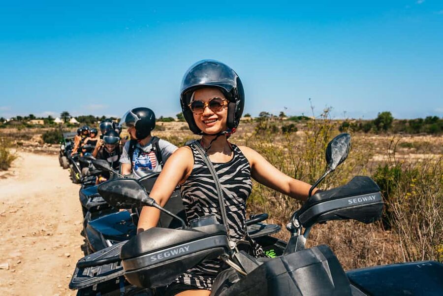 From Malta: Gozo Quad Bike Tour & Comino Boat Tour w/ Lunch - Lunch in Sannat and the seasonal swim
