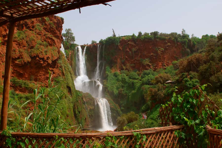 From Marrakech: Guided Ouzoud Waterfalls Tour with Boat Ride - Arriving at the 110-meter falls