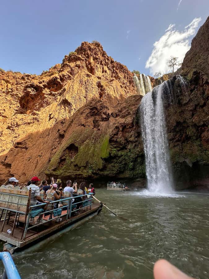 From Marrakech: Ouzoud Waterfalls Guided Trip with Boat Ride - The boat ride below the falls