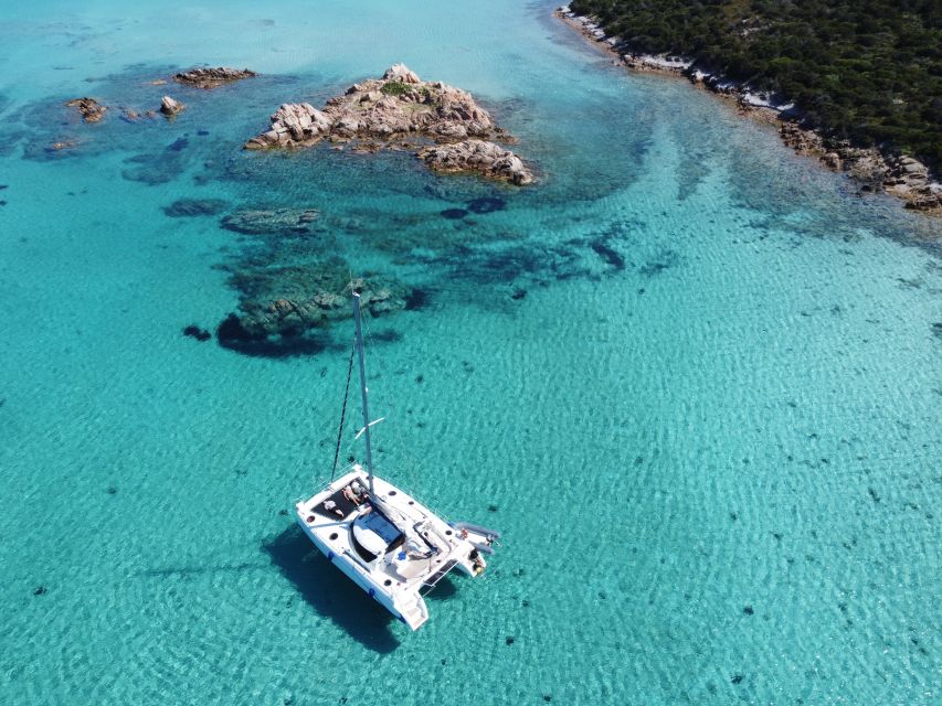 From Palau: Maddalena Archipelago Catamaran Tour with Lunch - Swimming and snorkeling in clear water
