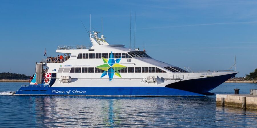 From Porec: Venice Catamaran Crossing One-Way or Round-Trip - Leaving Poreč from the main pier