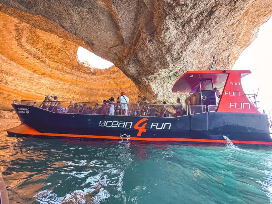 From Portimão: 2-Hour Catamaran Tour to Benagil Caves - Leaving Portimão Marina on a roomy catamaran