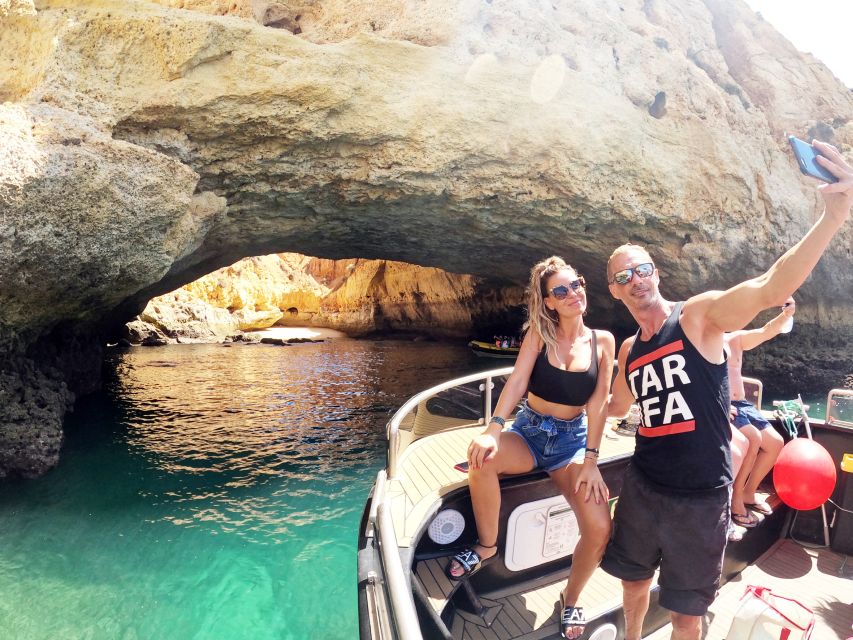 From Portimão: 2-Hour Catamaran Tour to Benagil Caves - The 100-minute cruise along the Algarve cliffs