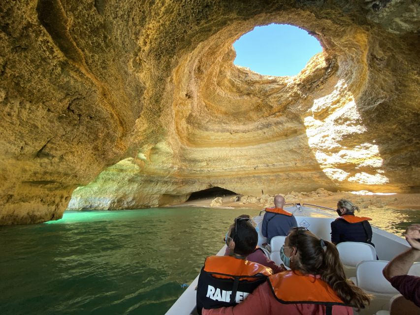 From Portimão: Algar de Benagil and Sea Caves Boat Tour - The optional swim stop