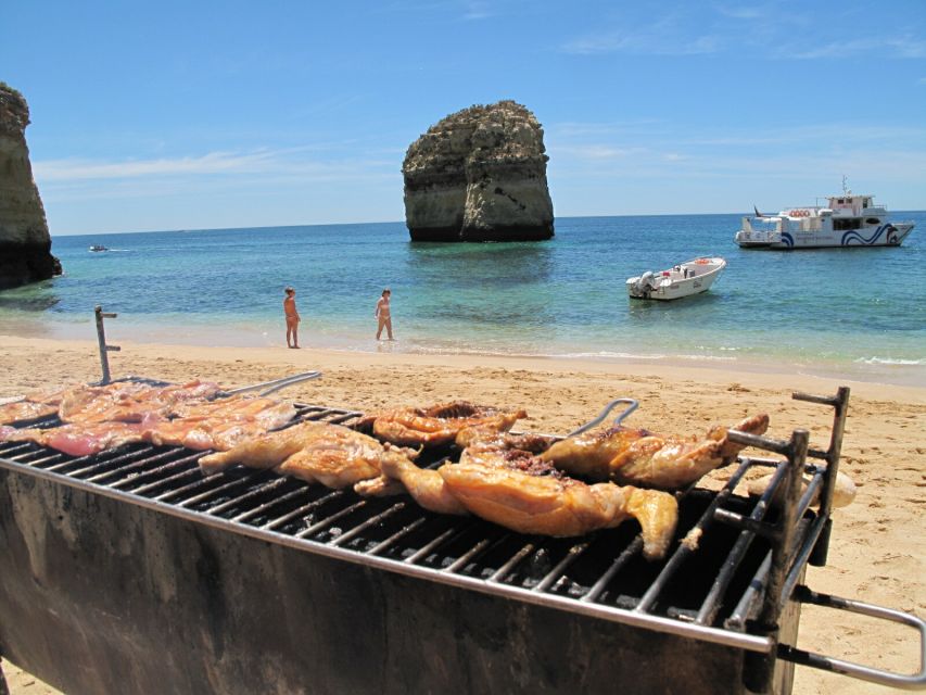 From Portimão: Catamaran Cruise to Benagil Caves with BBQ - From Vasco da Gama Pier to the open Algarve coast