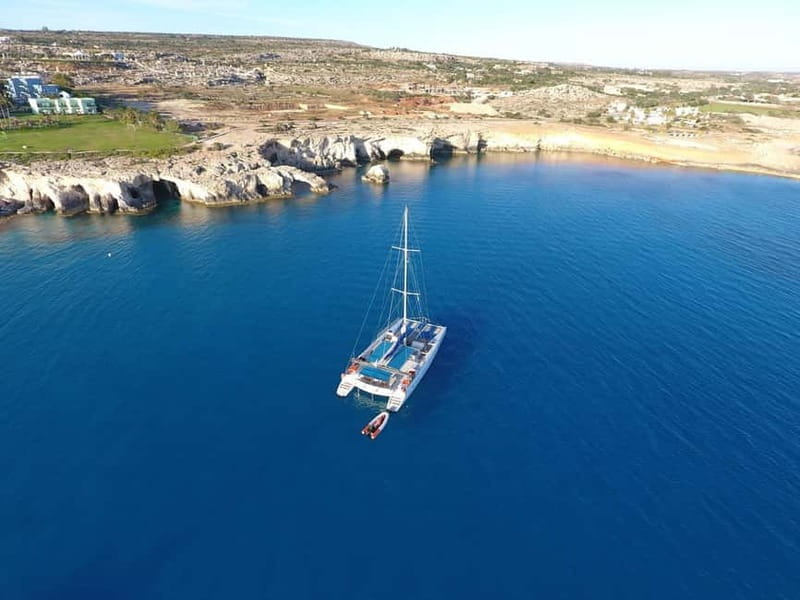 From Protaras: Catamaran Cruise to Blue Lagoon - Fig Tree Bay and the eastern coastline