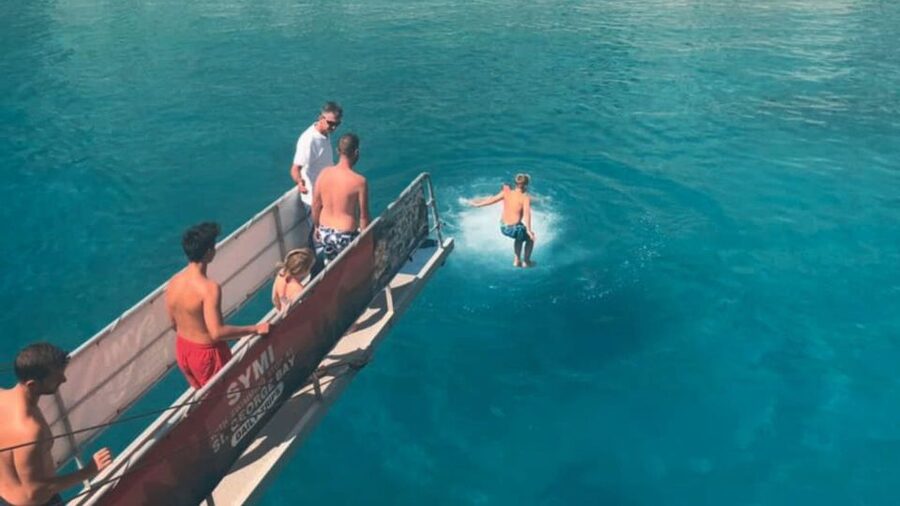 From Rhodes: Cruise to Symi Island and Saint George's Bay - The crew and onboard atmosphere