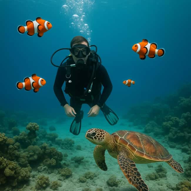 From Sharm: Ras Muhammed & White Island By Boat & intro Dive - Your first scuba session, from nerves to coral