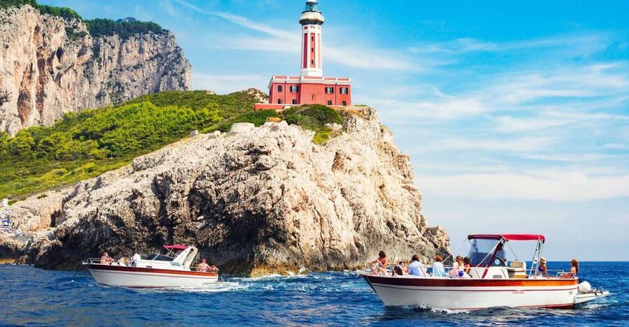 From Sorrento: Capri Island Boat Day Trip With Transfer - Seeing Capri’s coast from the yacht