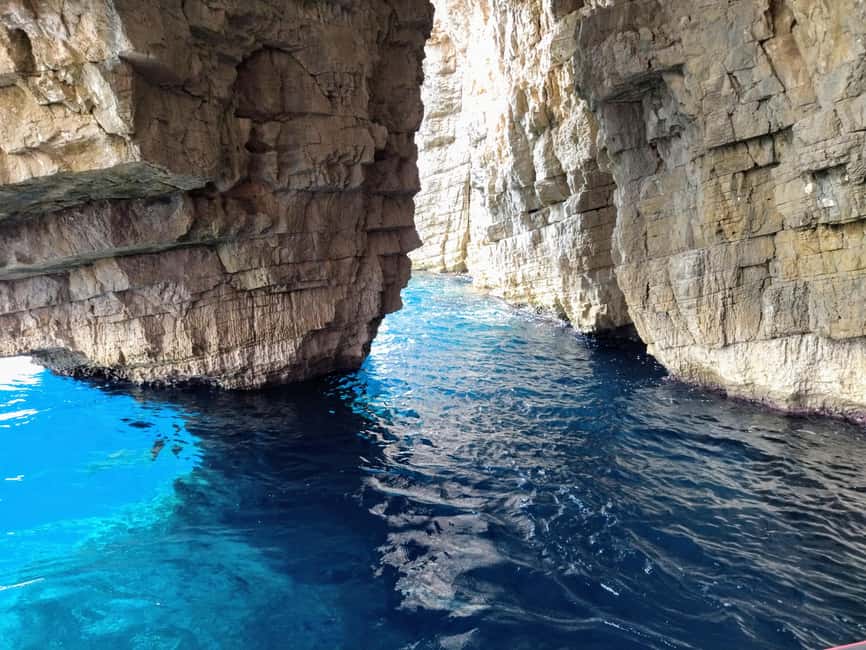 From Split: Blue Cave, Hvar, Mamma Mia, 5 Islands boat Tour - Vis military sites and unusual coastal views