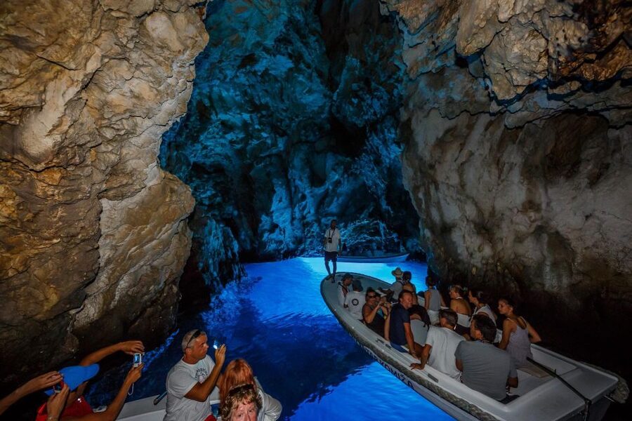From Split: Blue Cave, Hvar, Mamma Mia, 5 Islands boat Tour - Pakleni Islands and the approach to Hvar