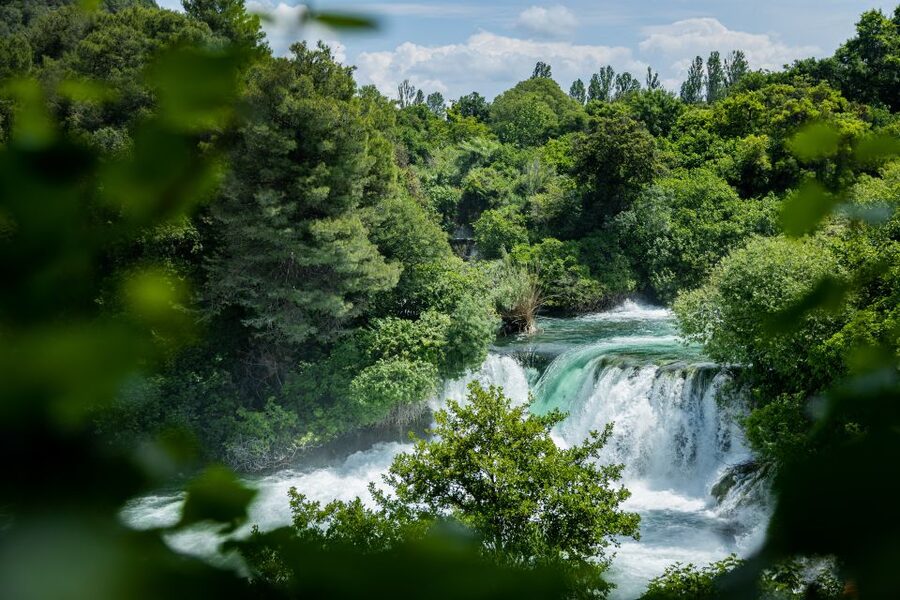 From Split: Krka Waterfalls Cruise & Trogir Walking Tour - Skradin: one hour for a swim or a quiet wander