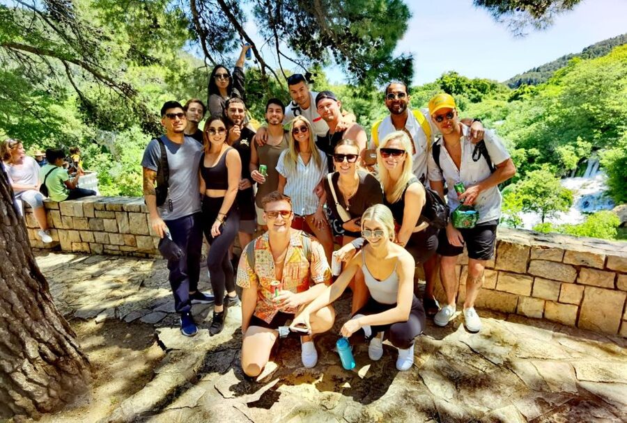 From Split & Trogir: Krka Waterfalls Day Tour with Boat Ride - Walking through Skradinski Buk