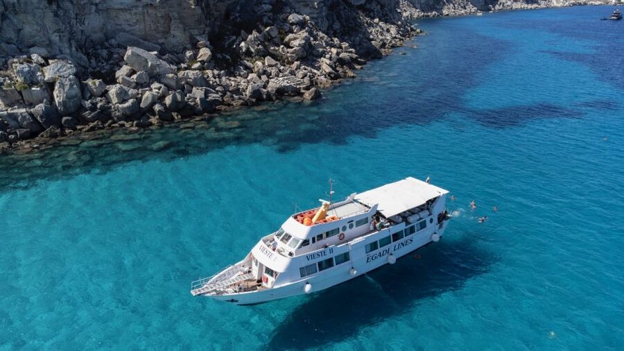 From Trapani: Day Cruise to Favignana & Levanzo with Lunch - Swimming in clear water, with a few practical limits