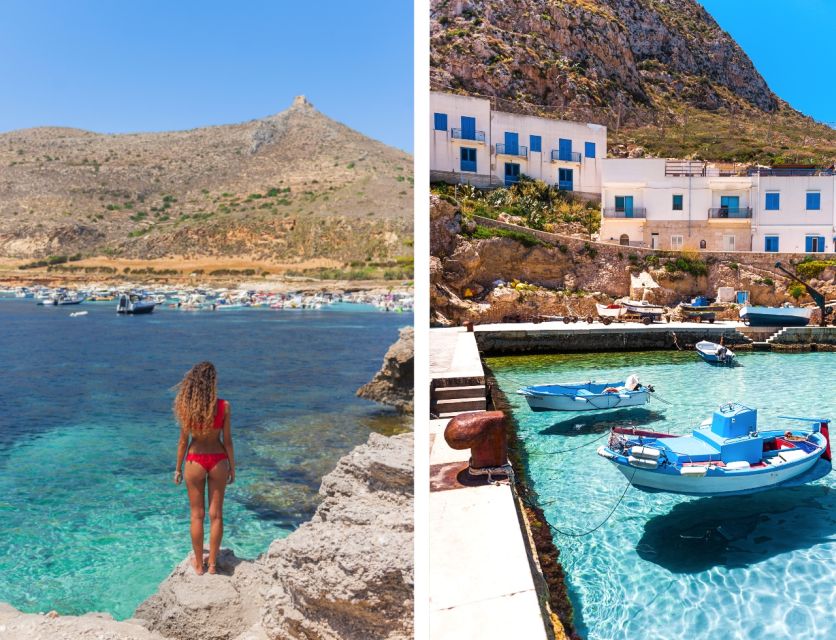 From Trapani: Favignana and Levanzo Mini Cruise with Lunch - A simple Sicilian lunch served on deck