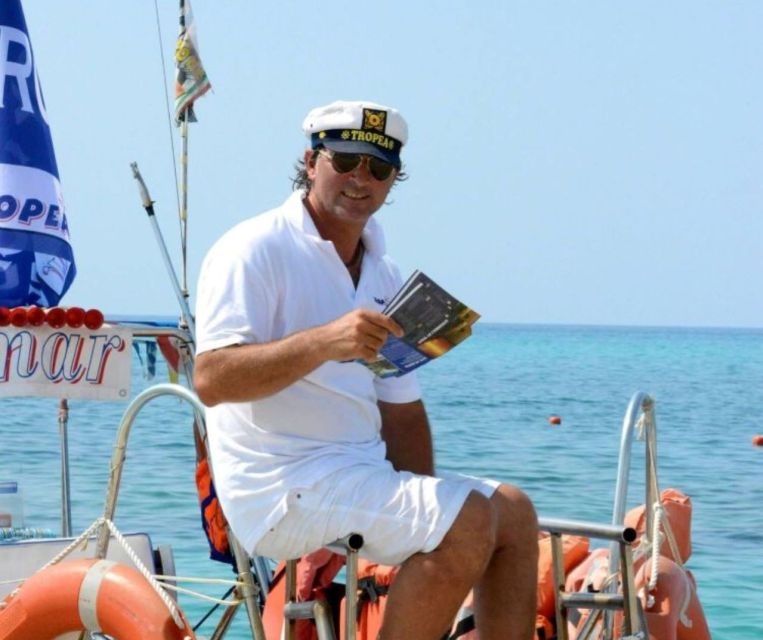 From Tropea: Capo Vaticano boat tour with snorkel & aperitif - The second swim near Tropea Beach