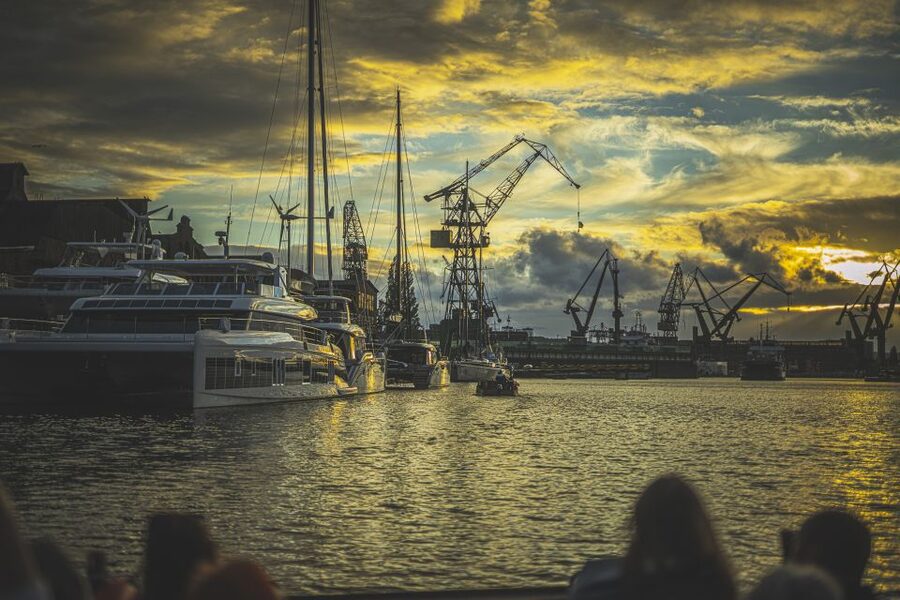 Gdańsk: Sunset Cruise on a Historic Polish Boat - Starting near the former Gdańsk Shipyard