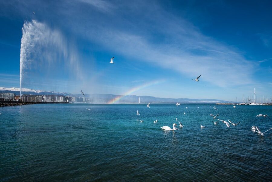 Geneva: Scenic Lake Cruise with Snacks and Wine - Geneva landmarks seen from the water