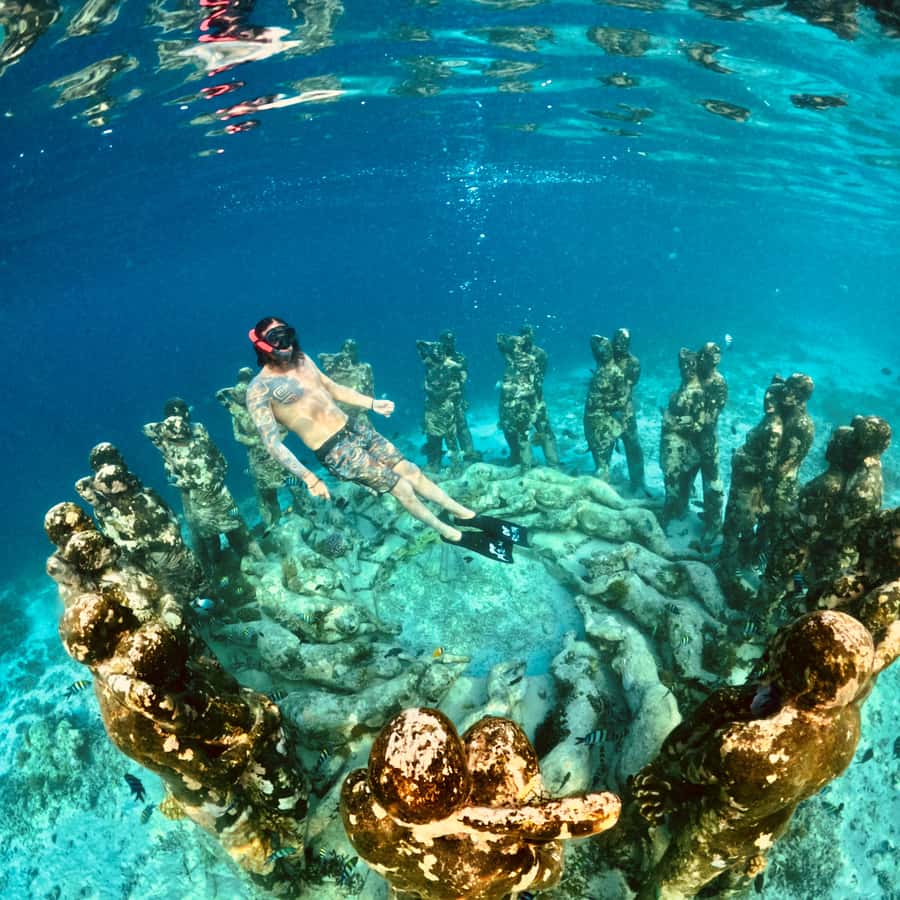 Gili Islands: Private or Shared Snorkeling Boat Trip - The Nest underwater sculptures