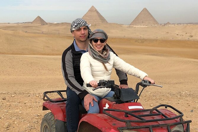 Giza pyramids, Sphinx, ATV bike, Lunch,Camel ride, Dinner cruise& shopping tour - Giza Plateau: your first look at the ancient world