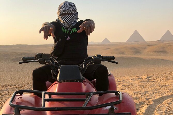 Giza pyramids, Sphinx, ATV bike, Lunch,Camel ride, Dinner cruise& shopping tour - Lunch and shopping: useful stops, but budget carefully