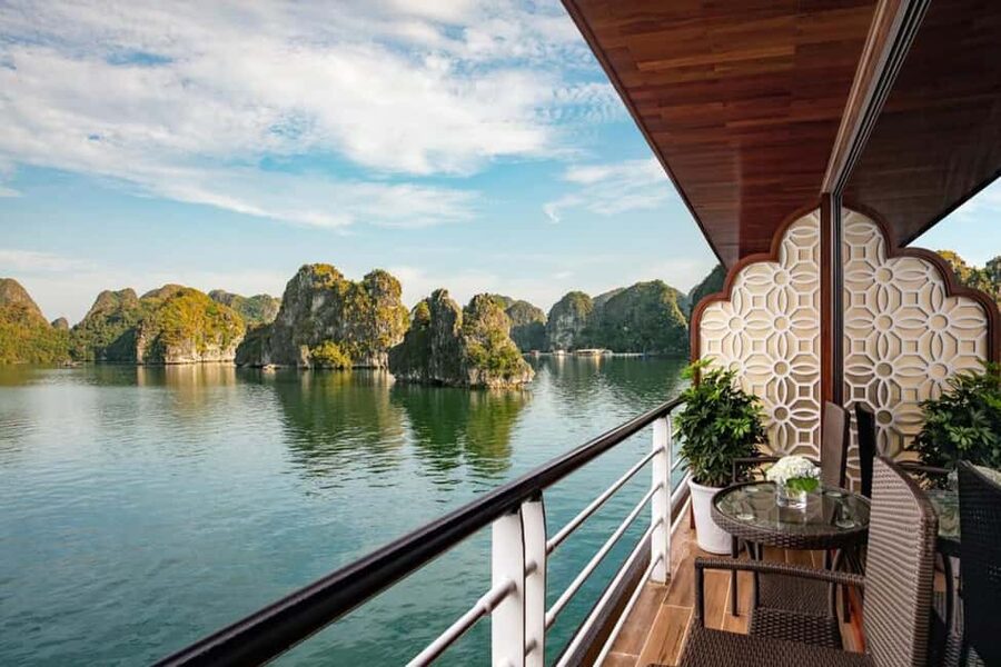 Hanoi: Aspira 5★ Overnight Cruise w/ Balcony & Free Transfer - From Hanoi Old Quarter to Tuan Chau Marina