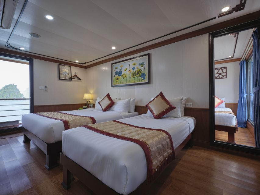 Hanoi: Aspira 5★ Overnight Cruise w/ Balcony & Free Transfer - Sunset, cooking class, and the best hour onboard
