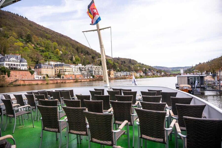 Heidelberg: Neckar River Sightseeing Boat Tour with Drink - Heidelberg Castle from the river