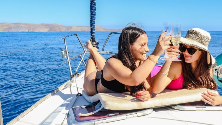 Heraklion: Dia Island Sailboat Cruise with Swimming and Meal - A Mediterranean meal served at sea