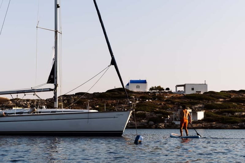 Heraklion: Sunset Sailing Cruise Dia Island with Snorkeling - Food, drinks, and the long afternoon at anchor