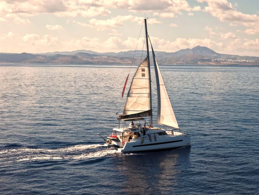 Hersonissos: Luxury Sunset Catamaran Cruise Sushi & Open Bar - A catamaran built for comfort
