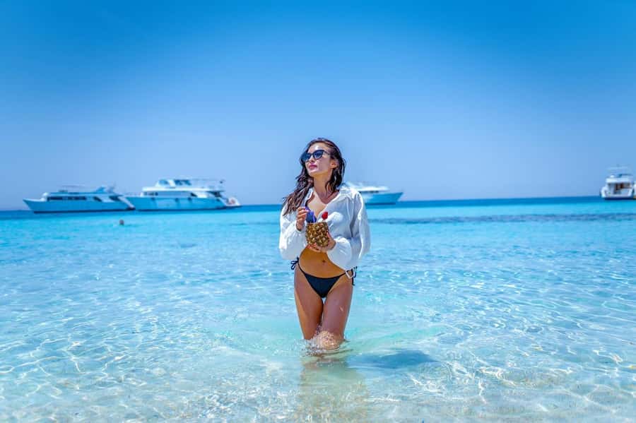 Hurghada: Giftun Island Orange Bay Speedboat Cruise & Lunch - Orange Bay and its soft white sand
