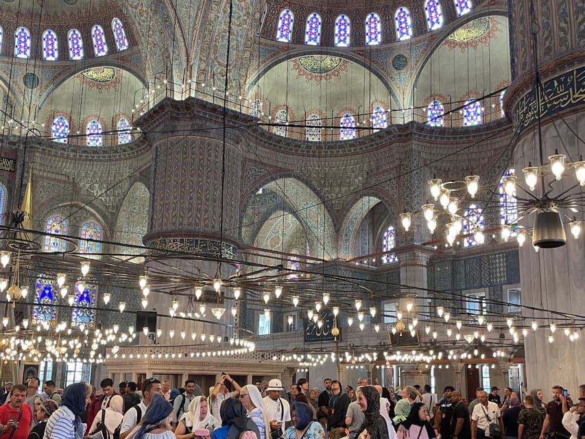 Istanbul: Basilica, Hagia Sophia, Blue Mosque Tour & Cruise - Inside the Blue Mosque