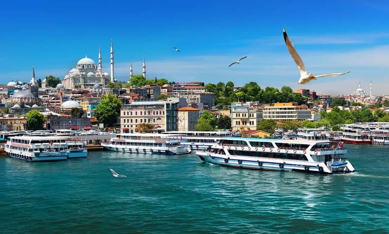 Istanbul: Bosphorus Cruise, Golden Horn, & Pierre Loti Hill - Seeing the Golden Horn from the coach