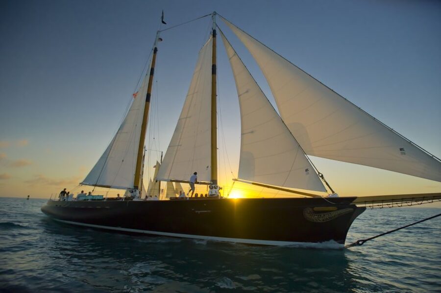 Key West: Schooner Sunset Sail with Food & Drinks - The route past Fort Zachary Taylor and Key West’s south side