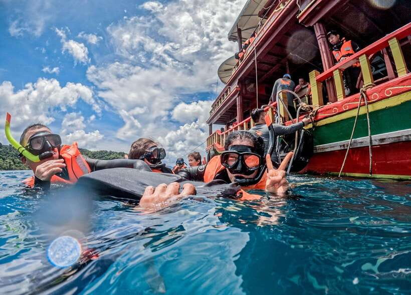 Koh Chang: 3 or 4 Islands Snorkel & Beach Tour by Big Boat - Life on the big boat