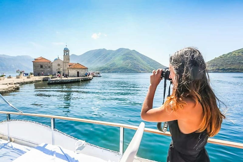 Kotor Bay: Full-Day Catamaran Cruise with Blue Cave Visit - Mamula and the bay entrance